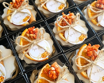 Orange Bridal Shower Favors for Guests in Bulk, Soap Party Favors, Baby Shower Favors, Wedding Favors for Guests, Thank You Favors