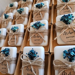 Personalized Baptism Favors | Custom Christening Soap Bars | Elegant Religious Ceremony Gifts | Communion Favors | Baby Shower Soaps