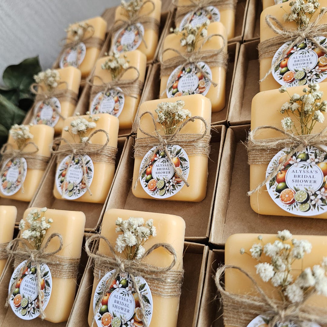 Orange Soap Favors for Bridal Shower | Citrus Wedding Favors | Baby ...