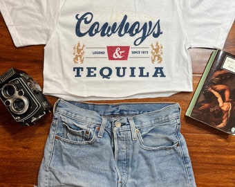 Cowboys & Tequila Crop Top