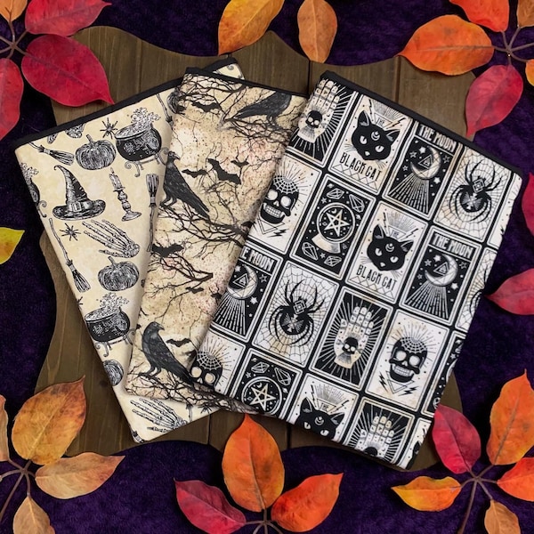 Spooky Season Padded Book Sleeves - 8" x 10.5" Halloween Book Sleeve