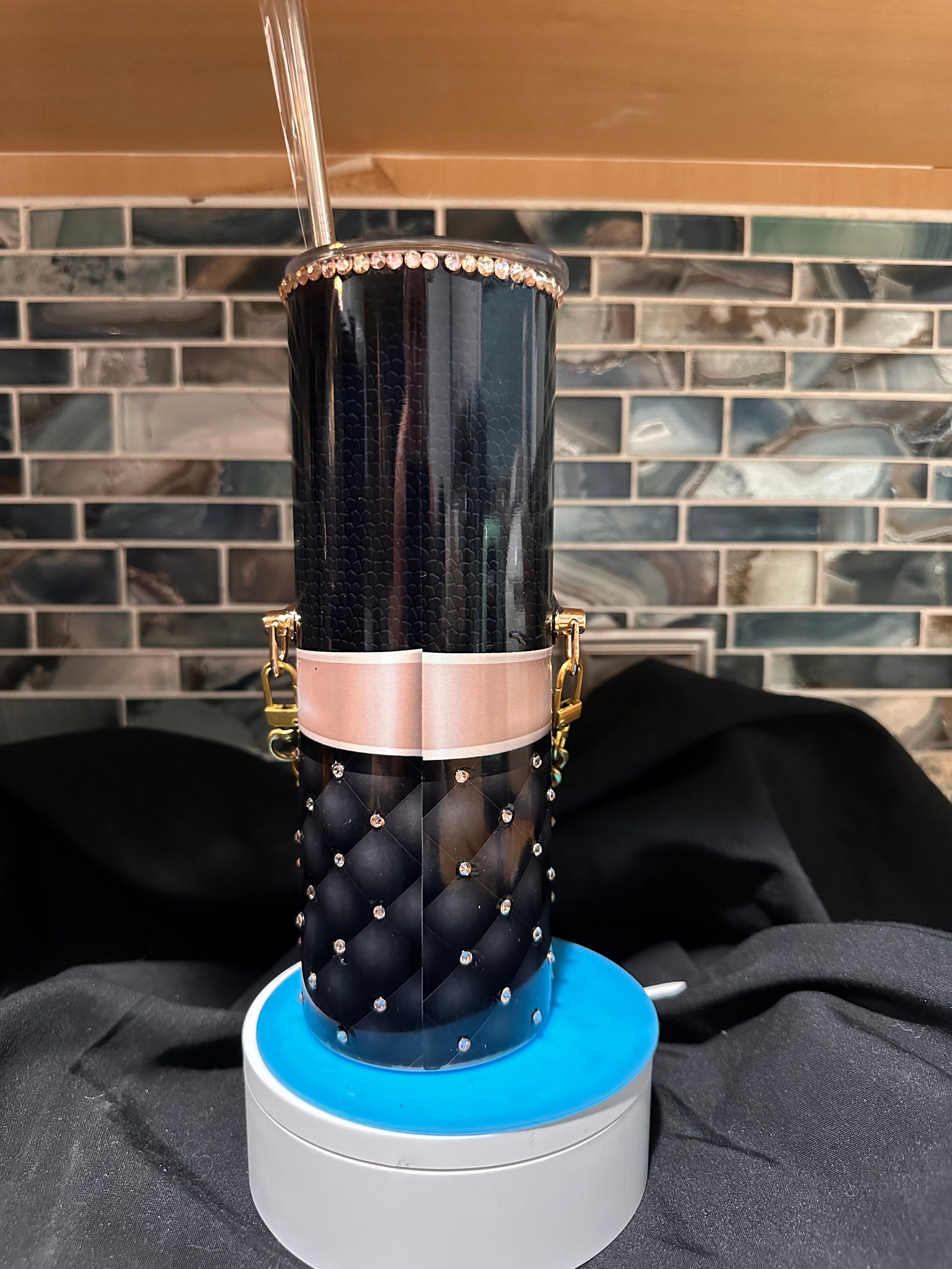 20 Oz Skinny Purse Tumbler With Chain Etsy