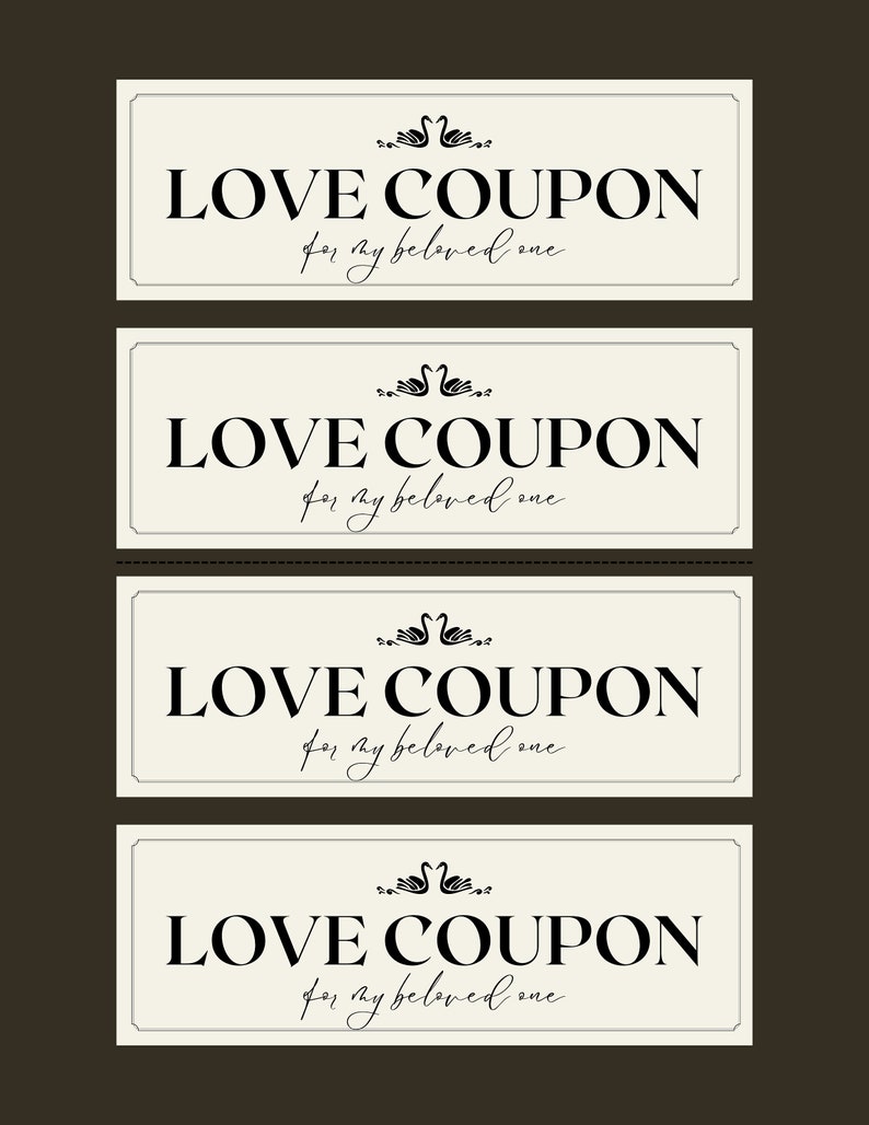 Printable Love Coupon Simple - Etsy