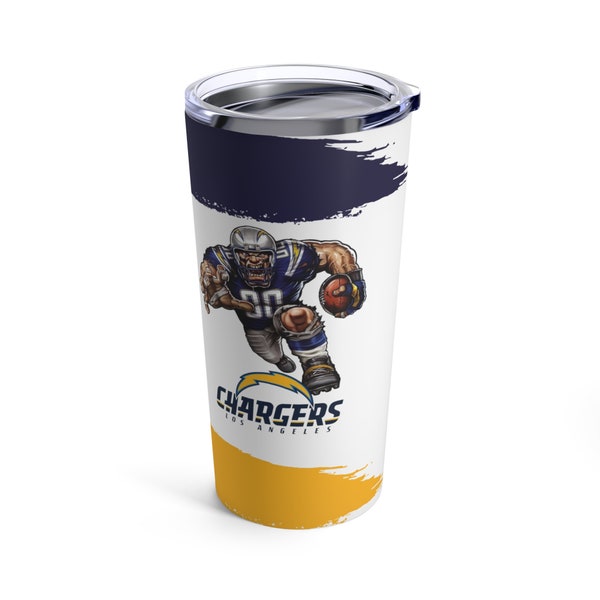 NFL Los Angeles Chargers Football Customizable Tumbler 20 oz