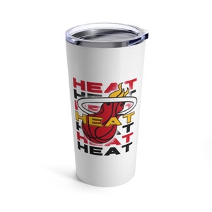 NBA Miami Heat Basketball Tumbler Customizable 20 oz