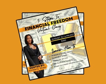 DIY Social Media Flyer| Editable Flyer| Business Owners| Influencers| Virtual Class|