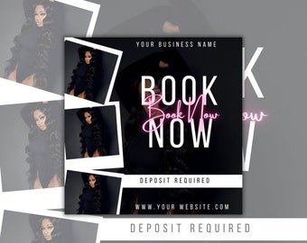 Book Now Flyer | Canva Designs | Editable Flyer