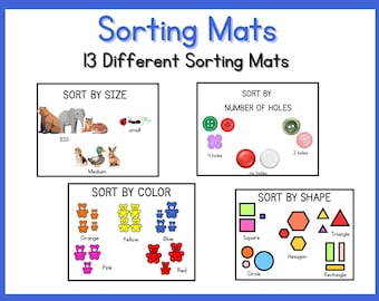 Sorteermatten | Sorteermatten kleuterschool | Sorteeractiviteit