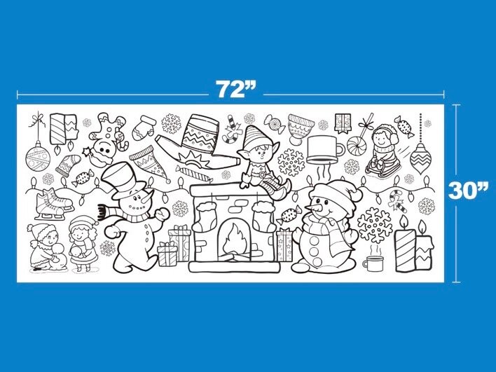 LARGE Winter Collage Coloring Sheet Customized GIANT Winter Season ...
