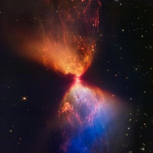 James Webb Hourglass Protostar, NASA Image on Canvas, Space Poster, Space Telescope Photos (JWST), Wall Art