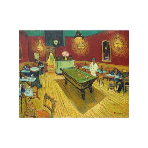 Vincent Van Gogh | The Night Cafe | Print on Satin Paper | Van Gogh Poster | Wall Art