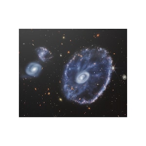 James Webb Cartwheel Galaxy, NASA Print on Satin Paper, Space Poster, High Resolution Telescope Photos (JWST), Wall Art