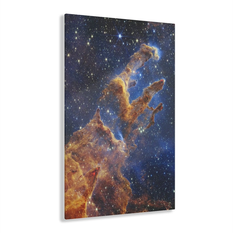 James b Pillars of Creation JWST, NASA Print on Acrylic, High