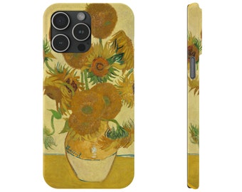 Van Gogh Sunflowers, iPhone 15 Case, iPhone 14 Case 13 12 11 X 8 7, Glossy Case, Vangogh Art