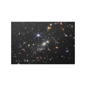 James Webb First Deep Field, NASA Image on Satin Paper, Space Poster, High Resolution Telescope Photos (JWST), Wall Art