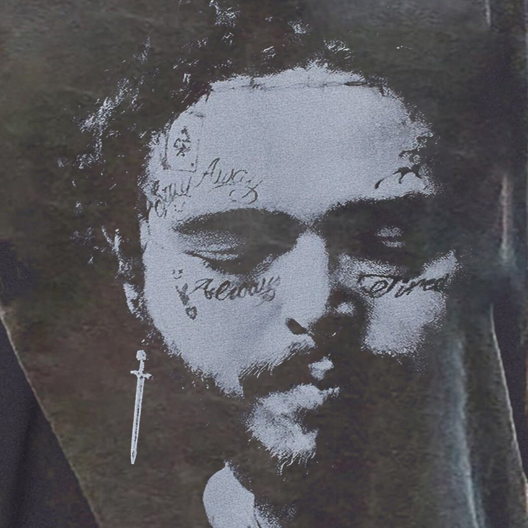 Vintage Post Malone Hoodie, Post Malone Hoodie, Post Malone Merch sold ...