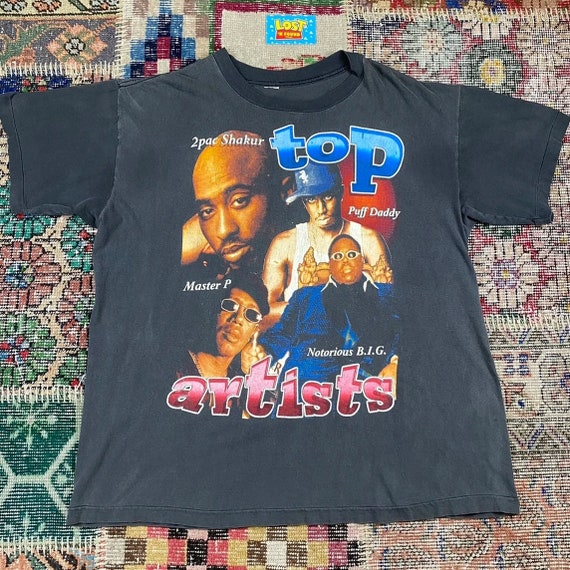 90s Vintage Top Artists Rap Tee Tupac B.I.G Puff Daddy Shirt - Etsy