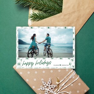 Photo Holiday Card, Modern Photo Holiday Card, Modern Christmas Card, Christmas Photo Card, Editable, Download, Template, Canva