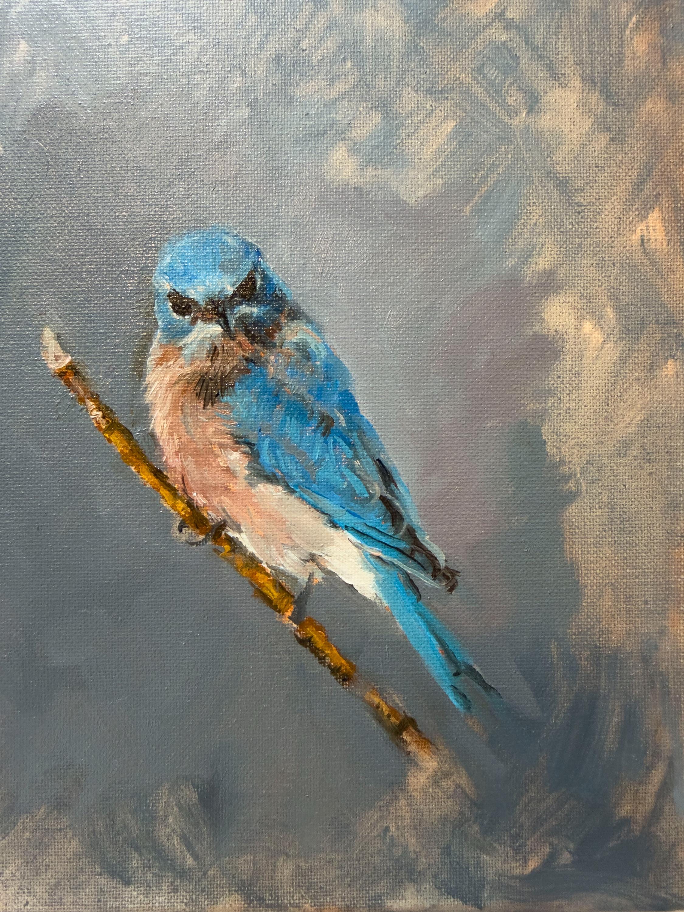 ［bluebird］絵画　油絵　※値段交渉あり Bluebird Oil Painting - Etsy