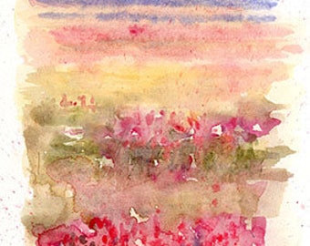 Autumn Fireweed Original Watercolor (One of a kind - Not a print)