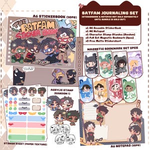 Batfam Sticker Book & Notepad Set