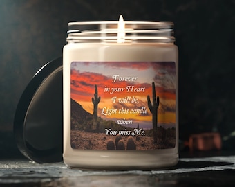 Desert Vibes Thinking of You Sympathy Candle, Loss of Loved One Custom Memorial Gift, Condolence Soy Candle, Missing You Remembrance Gift