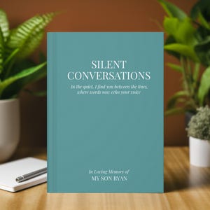 Diario de duelo personalizado "Conversaciones silenciosas", regalo conmemorativo por la pérdida de un hijo, regalo personalizado para el recuerdo de un niño, libro de recuerdos "Te extraño"