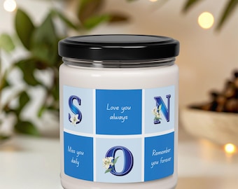 Vela Memorial para Filho, Presente de Condolências pela Perda de um Filho, Presente de Condolências para a Mãe, Presente Atencioso para um Ente Querido em Luto, Vela da Lembrança