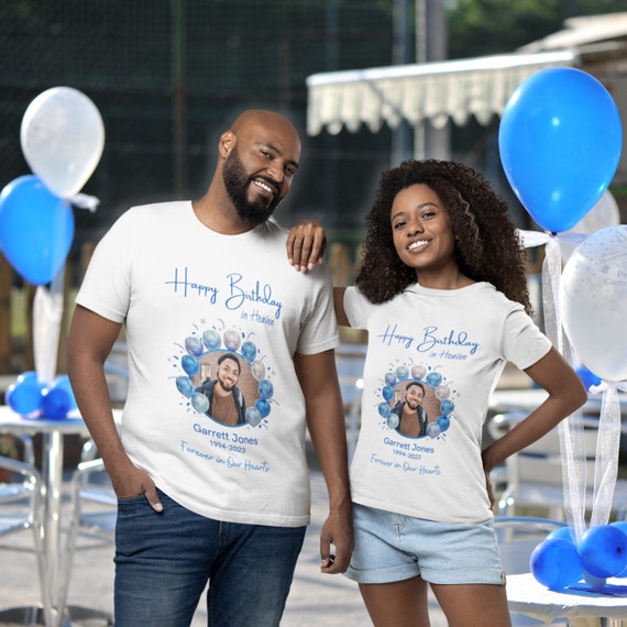 Happy Birthday in Heaven Personalized T-shirt, Matching Family
