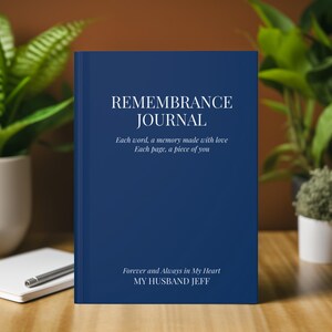 Diario de duelo personalizado, diario de recuerdos, regalo conmemorativo por la pérdida del esposo, cuaderno personalizado, regalo sentimental, libro de recuerdos con cariño