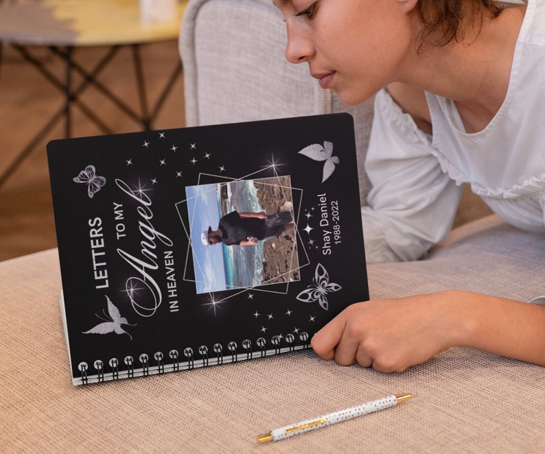 Personalized Photo Grief Journal, Loss of Loved One Custom Sympathy ...