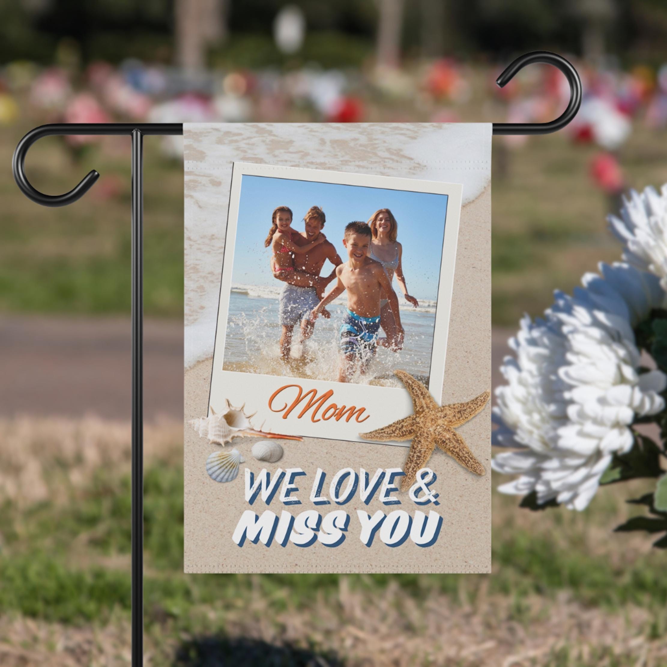 2 Person Tribute Memorial Photo Garden Flag