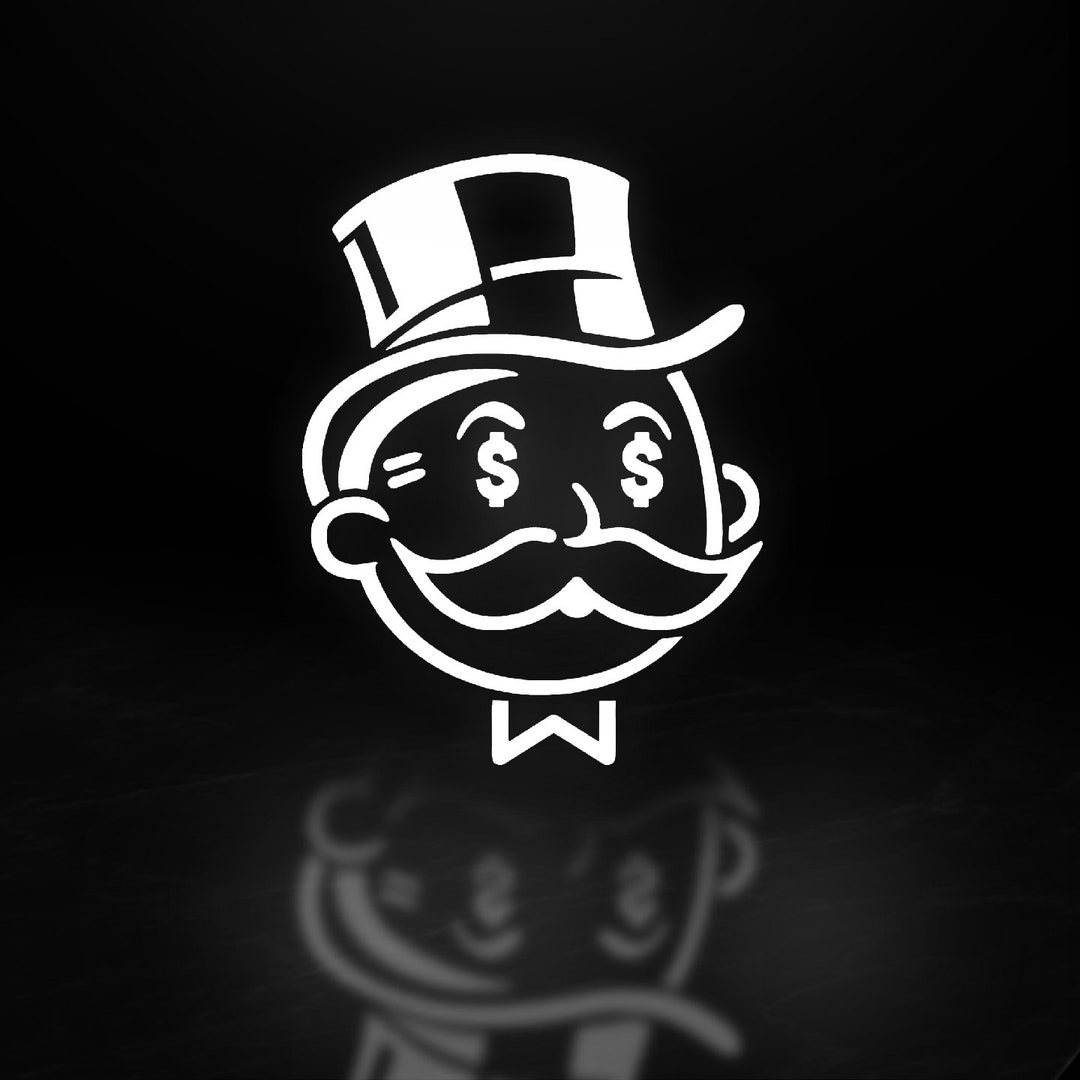 Monopoly Man Vinyl Decal Funny Car and Truck Vinyl Decal - Etsy