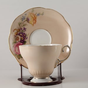 Foley Pink Pastel Floral Teacup | 3125 | Floral Tea Cup | English Bone China | Teacup and Saucer Set | Vintage Decor | Vintage Teacup