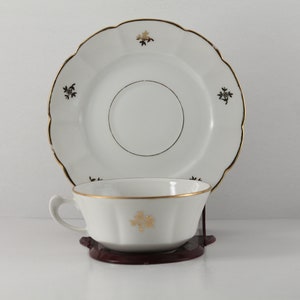 RARE- French Limoges Porcelain Châtres-sur-Cher Teacup and Saucer | Limoges Porcelain | Tea Cup Set | Vintage Decor | Vintage Teacup