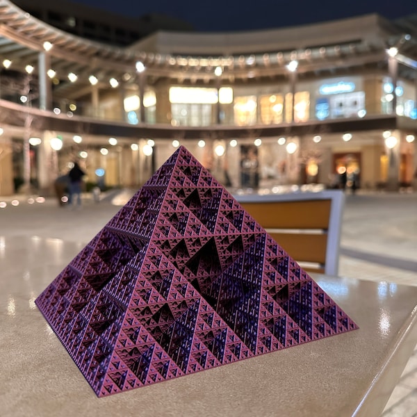 X-Large Fractal Pyramid - Color Changing