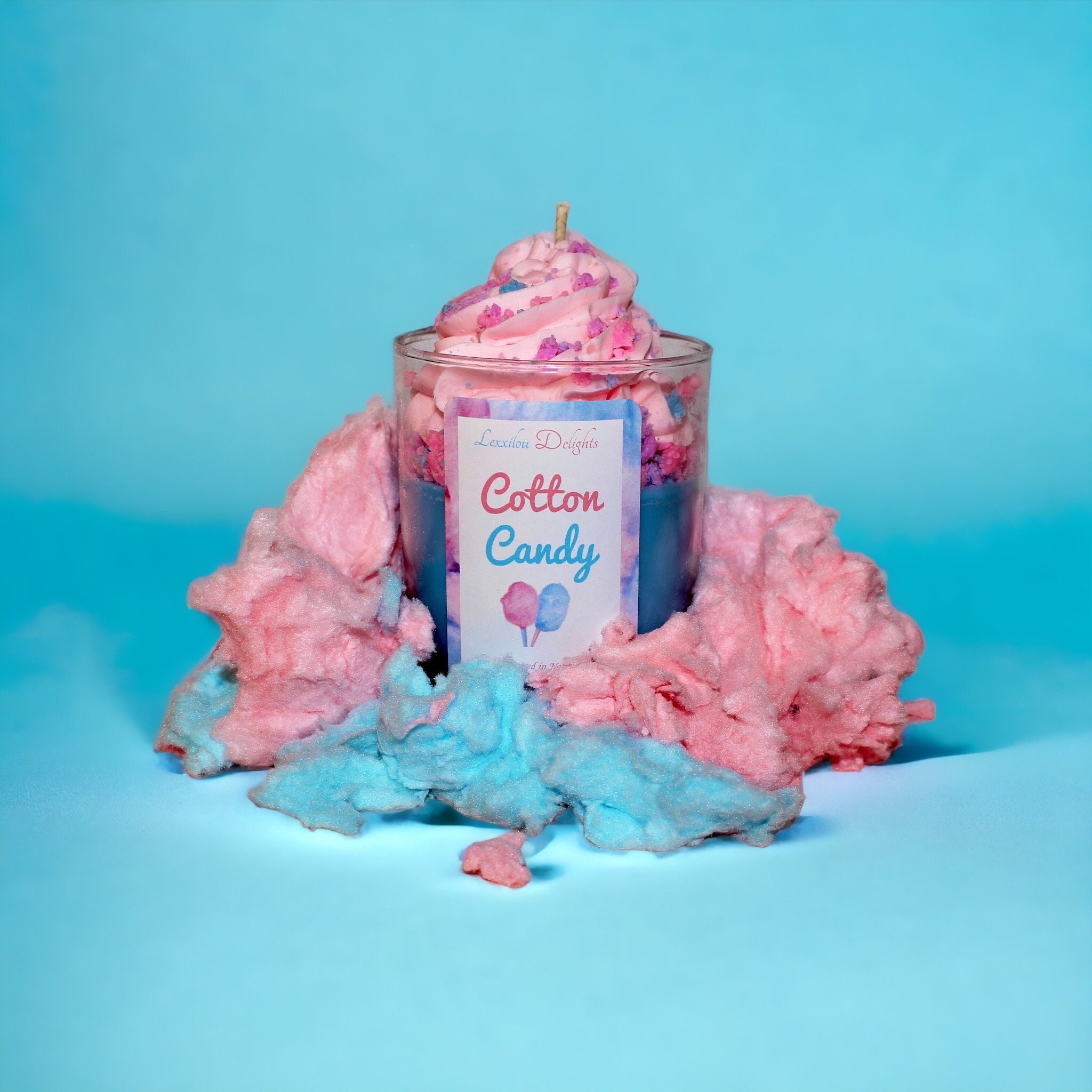 Cotton Candy Dessert Whipped Candle homemade Candle Cute Etsy