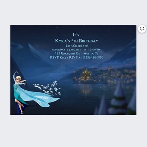 Elsa birthday invitation