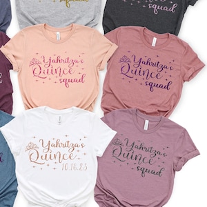 Mis Quince Squad Shirt, Quinceanera Gift Shirt, 15th Birthday Shirt, Quinceanera Matching Tee, Feliz Cumpleanos Shirt, Sweet 15 Gift Shirt