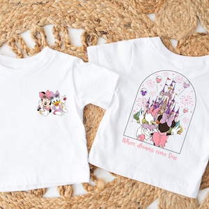 Retro Disneyworld Mickey Minnie Valentine Shirt, Where Dreams Come True, Disneyland Valentine Couple Shirt, Honeymoon Shirt, Magic Kingdom