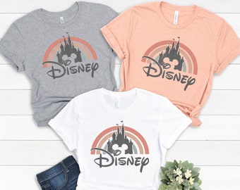 Disney Rainbow Castle Shirt, Disney Vintage,Disney Family Shirt, Disney Castle Shirt, Disney Retro Shirt, Disneyworld Shirt,Disneyland Shirt