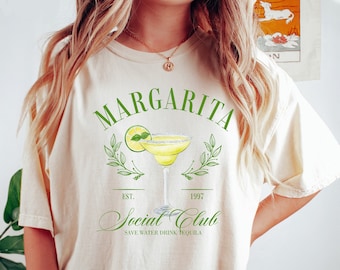 Margarita Cocktail Club Shirt, Margarita Cocktail Lover Shirt, Cocktail Lover Shirt, Margarita Shirt, Drinking Night Oversized Shirt