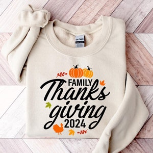 Thanksgiving 2024 Family Matching Shirt, Family Thanksgiving Shirt, Turkey Family Shirt, Thanksgiving Dinner Tee Thankful For My Tribe Happy