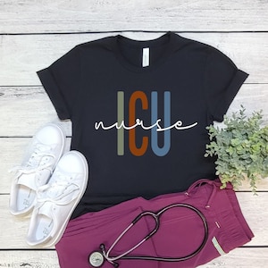 ICU nurse shirt, intensive care unit nurse tee, ICU nurse top, nurse appreciation, new grad nurse gift, critical care, icu group shirts