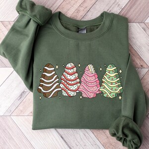Christmas Cake Sweatshirt, Holiday Apparel, Tis The Season,Christmas Crewneck Sweater, Christmas Sweater Women, Christmas Shirt, Holidays image 1