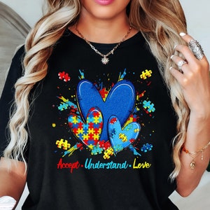 Autism Shirts Awareness TShirt, In April We Wear Blue, Autism Month, In April We Wear Blue, Infinity Autism, Autism Group shirts