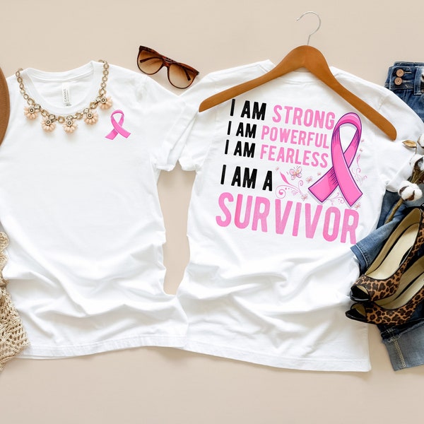 I Am A Survivor Shirt Breast Cancer Gift, Cancer Awareness Tee, Pink October Tee Support Cancer Shirt, Pink Ribbon Shirt Cancer Gift Shirt