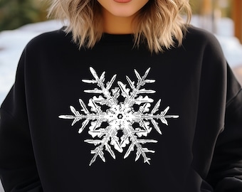 Snowflake Sweatshirt, Christmas Holiday t-shirt, Matching Christmas shirt, Family Christmas gift, Snow flake tee, Christmas Comfort Colors