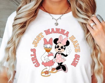 Disney Minnie Daisy Summer Shirt, Girls Just Wanna Have Sun, Disney Besties Shirt, Disneyworld Shirt, Disney Summer Shirt