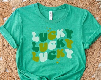 Cute Lucky Sweatshirt, Funny St Patrick's Day Sweatshirt, Happy Shamrock Shirt, Irish Shirt, Women's St Patricks Day Shirt